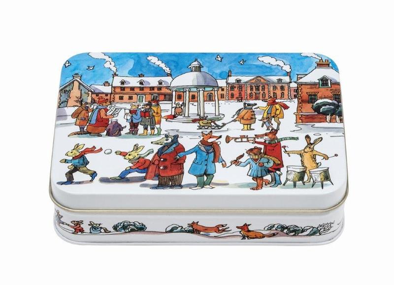 Winter Scene Print Small Rectangular Tin Emma Bridgewater